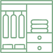 Spacious wardrobe