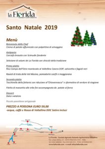 Menu Natale.Menu Di Natale La Fiorida Agriturismo Valtellina Lago Di Como